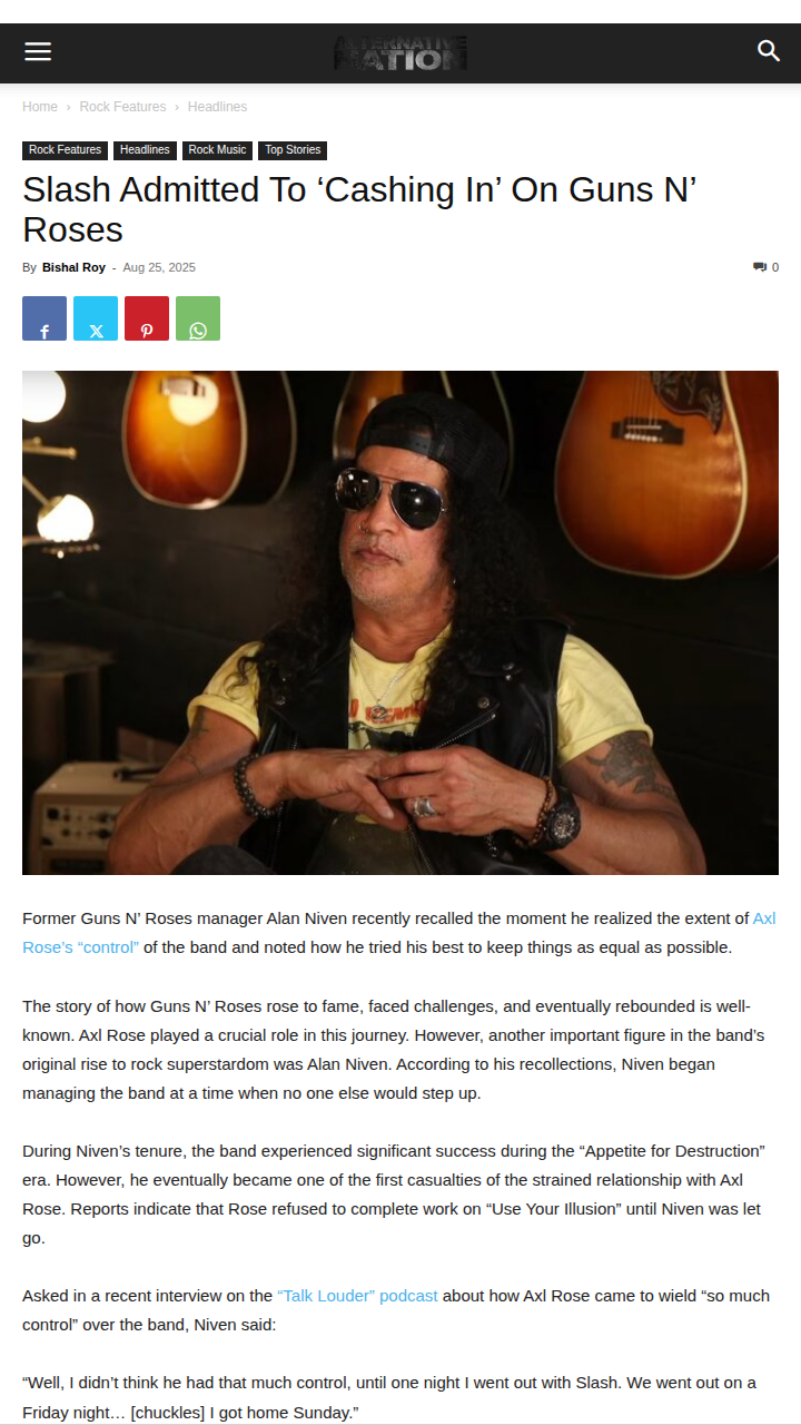 Slash’s Shocking Confession About GN’R 💰