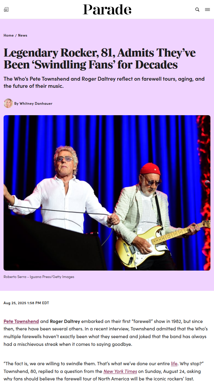 The Who’s ‘Farewell’ Tour: Real or Another Fakeout? 🎸