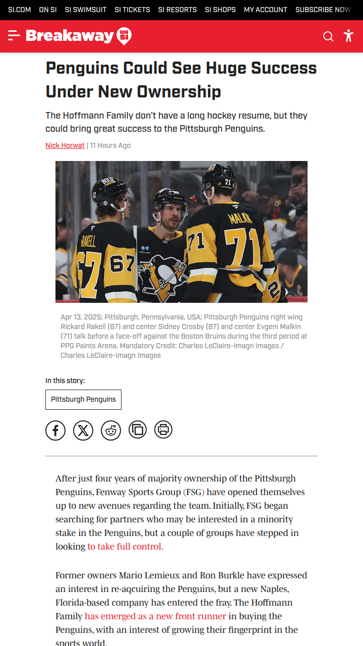 Penguins fans could see a new era soon