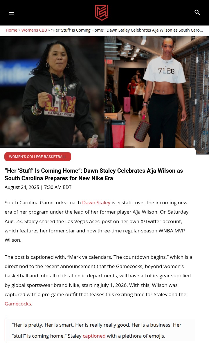 South Carolina’s Nike era: A’ja Wilson brings it home