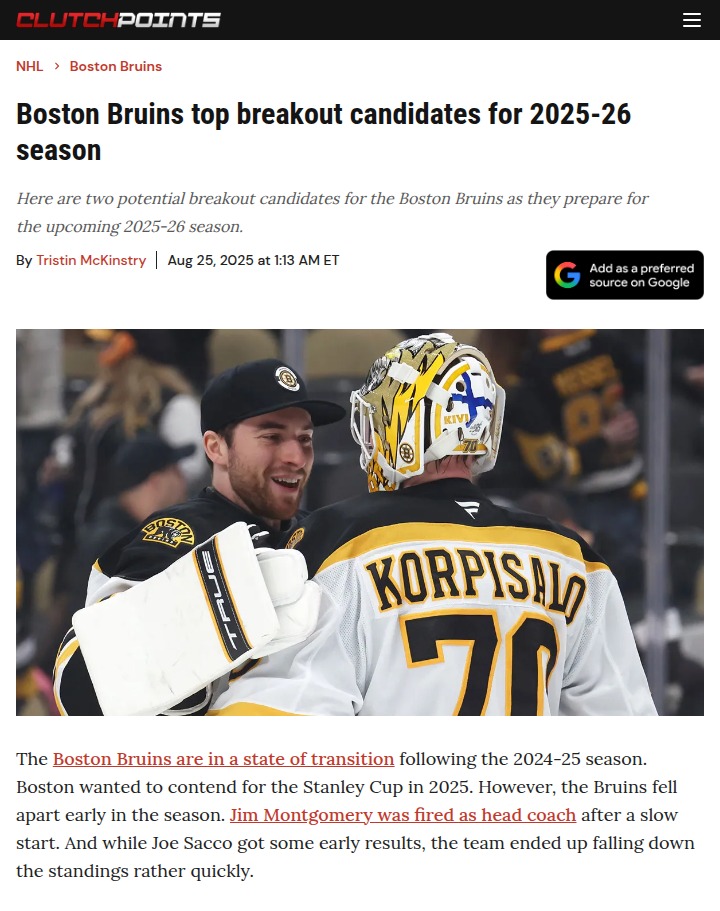 Young Bruins ready to shake up next season