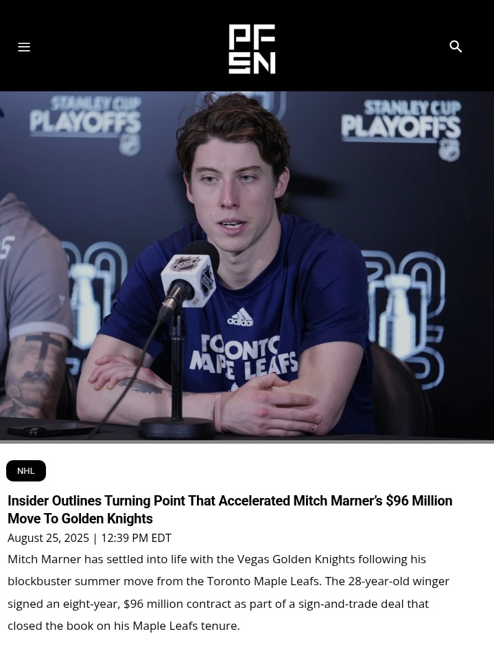 Did That Panthers Loss End Marner’s Leafs Era?