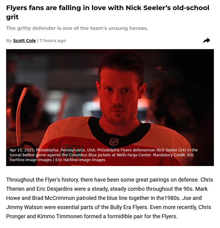 Nick Seeler’s grit is winning Philly over