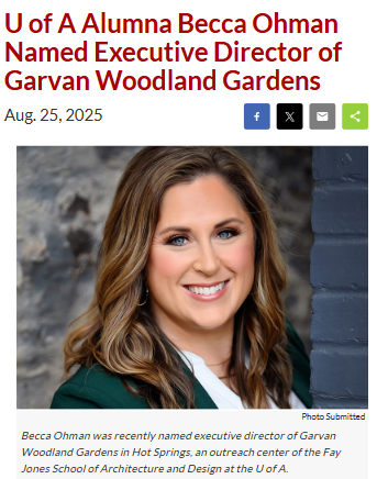Hot Springs’ Garvan Gardens welcomes new leader