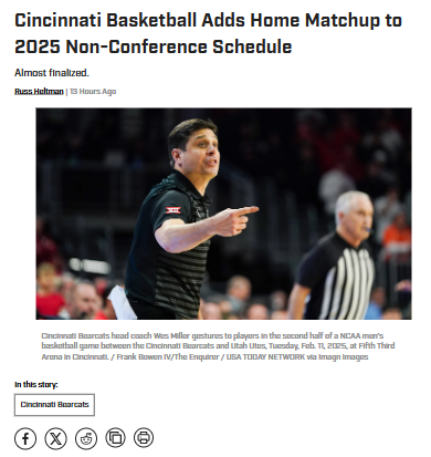 Bearcats pack 2025 with big home hoops clash
