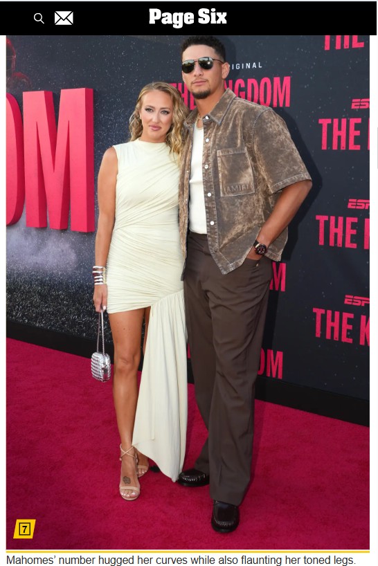 Brittany Mahomes stuns at Chiefs doc premiere