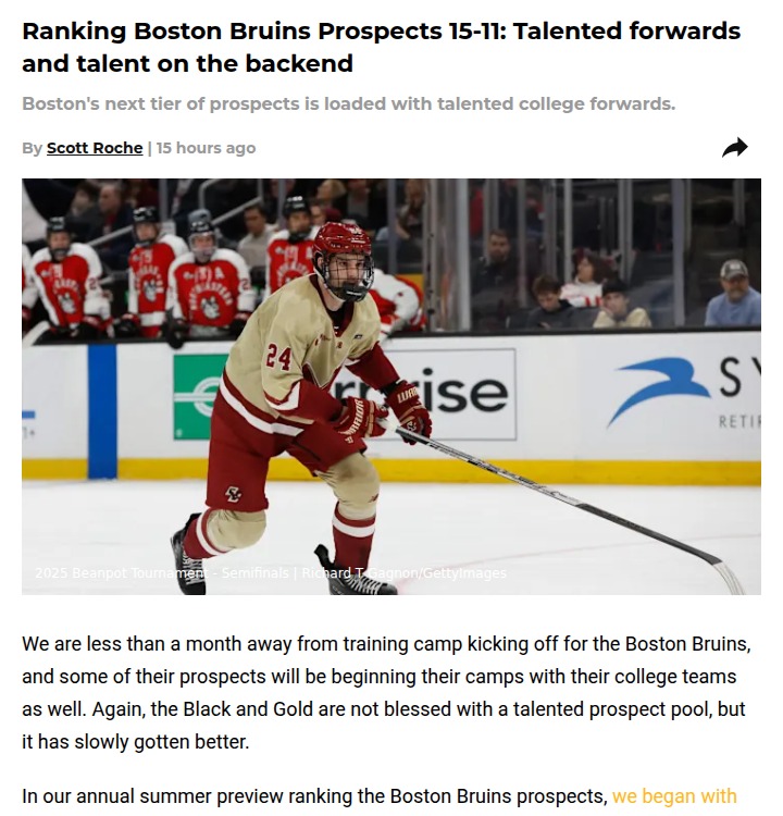 Boston Bruins prospects to watch this season