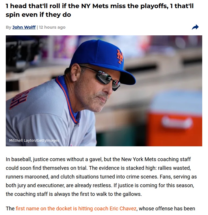 Mets coaching staff faces fan fury after clutch failures
