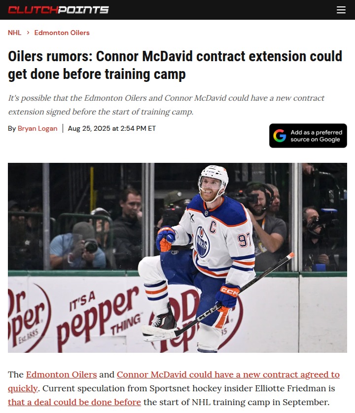 McDavid Mega Deal: Oilers Fans, It’s Happening!