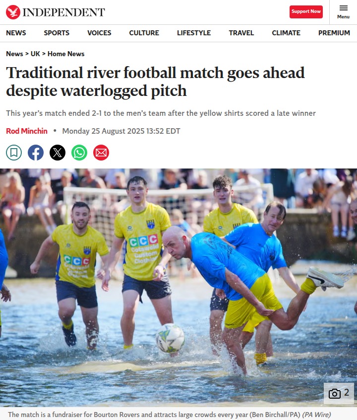 River football brings Bourton-on-the-Water together