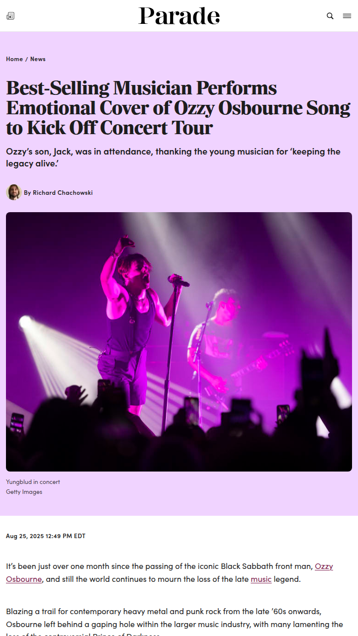 Yungblud’s Tearful Ozzy Tribute 😢
