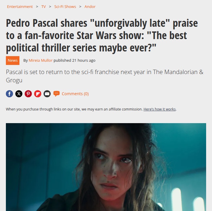 Pedro Pascal’s Andor Hype: Too Late? 🚀