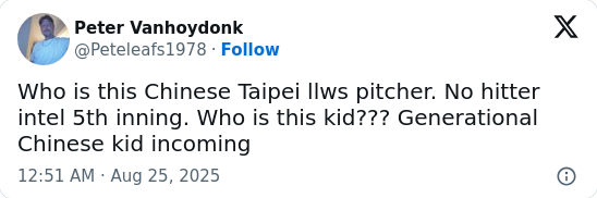 Lin Chin-Tse Dominates Little League World Series