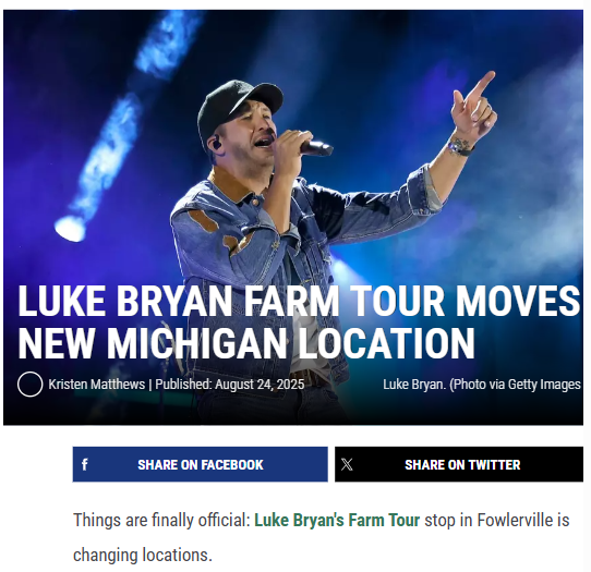 Luke Bryan Farm Tour moves to Van Gilder Farm