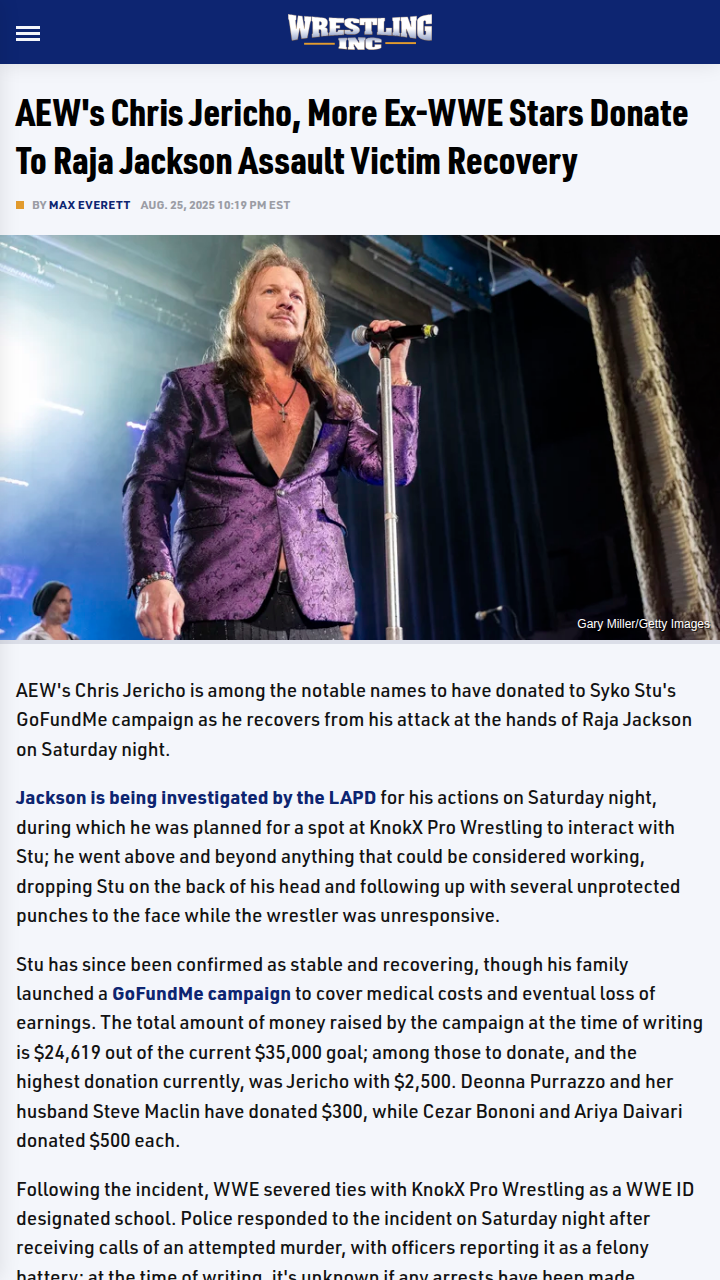 Raja Jackson Incident: Jericho Steps Up