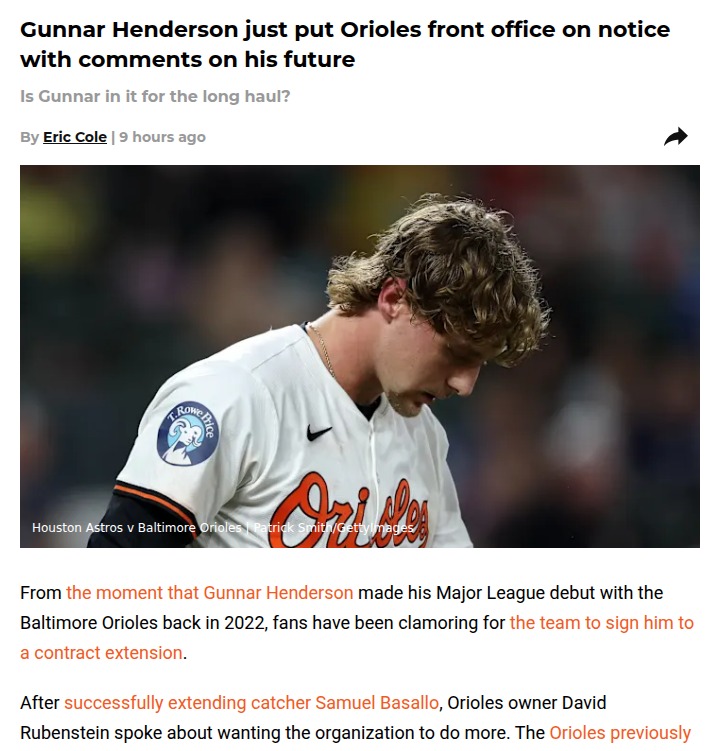Gunnar Henderson’s message: Winning matters most