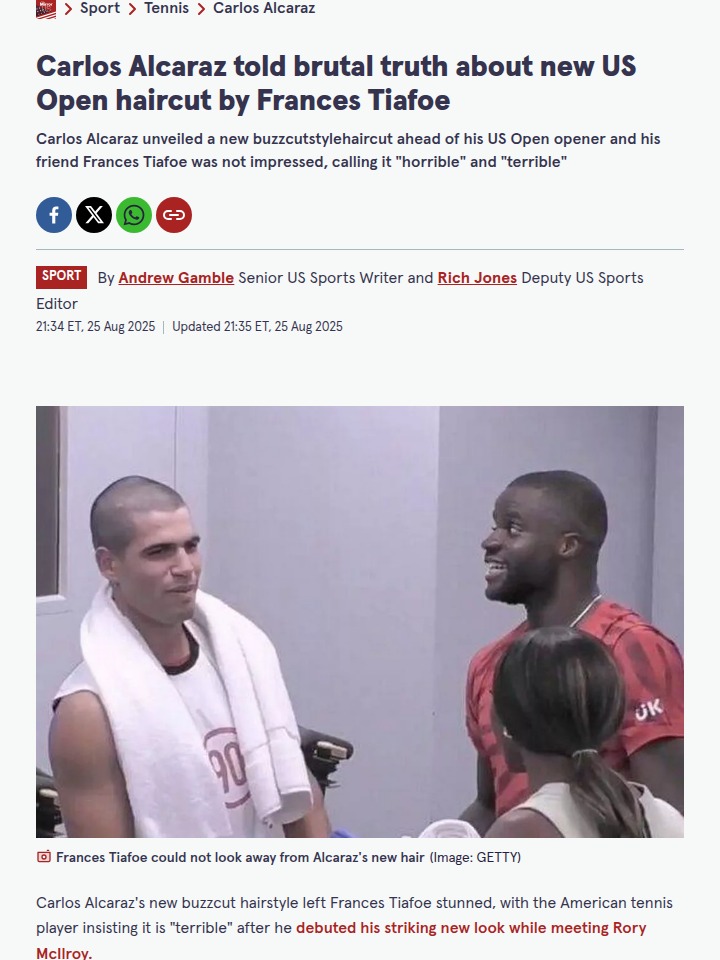 Alcaraz’s US Open Buzzcut: Tiafoe’s Hilarious Roast