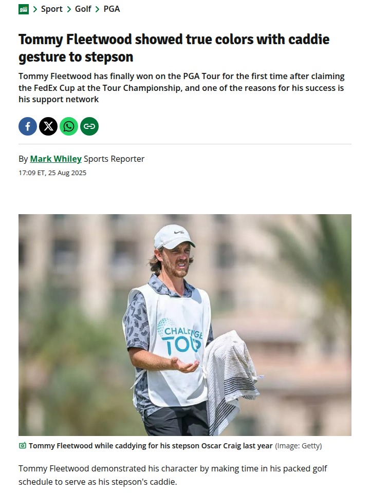 Fleetwood’s Family First: Caddie Moment Goes Viral