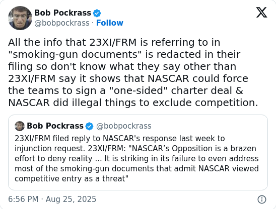 23XI Racing Drops Redacted Bombshells 🚗