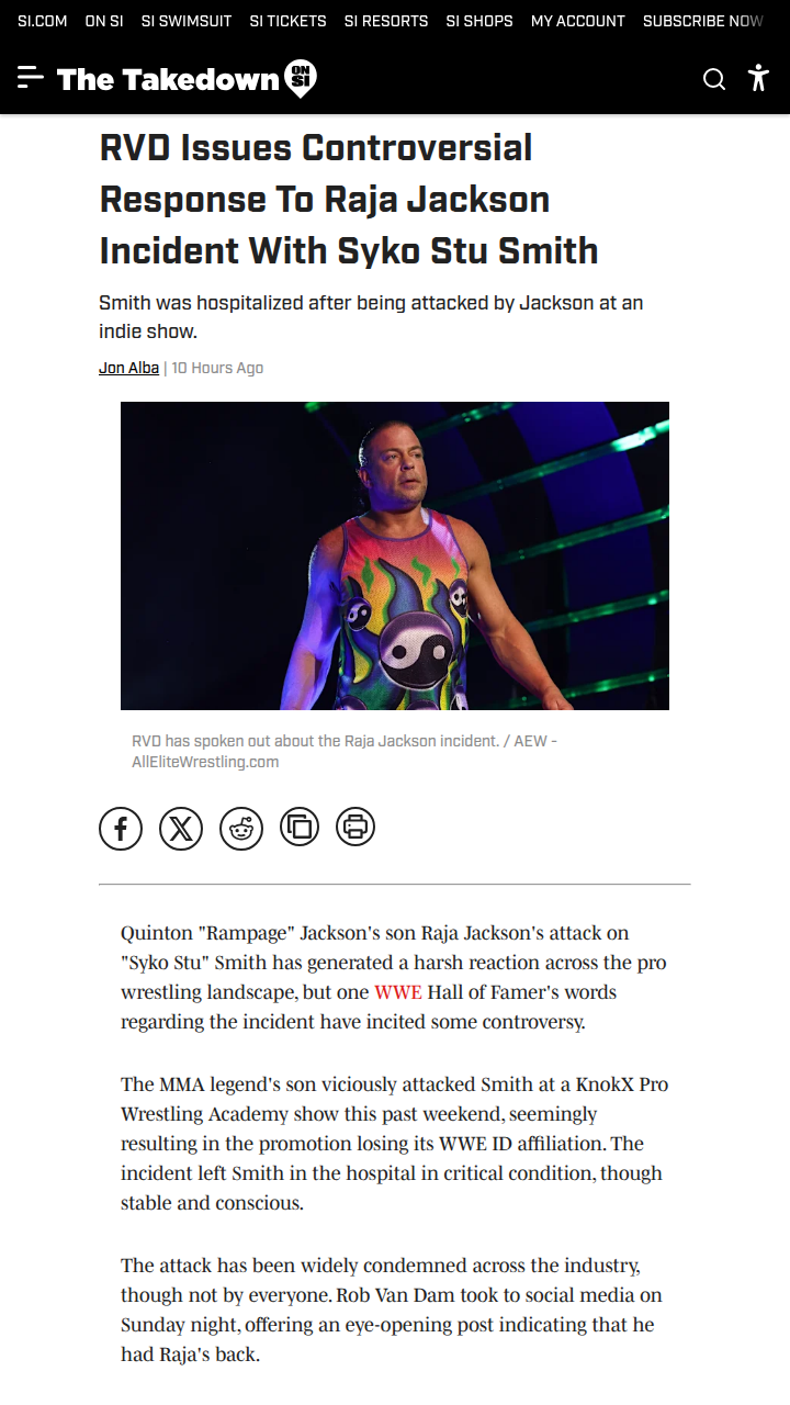 Raja Jackson Incident: RVD’s Take Sparks Debate