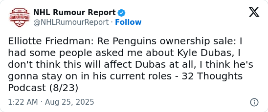 Dubas Era Safe as Penguins Change Hands?
