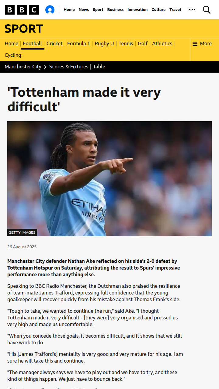 Man City vs Tottenham: High Press Stuns Champs