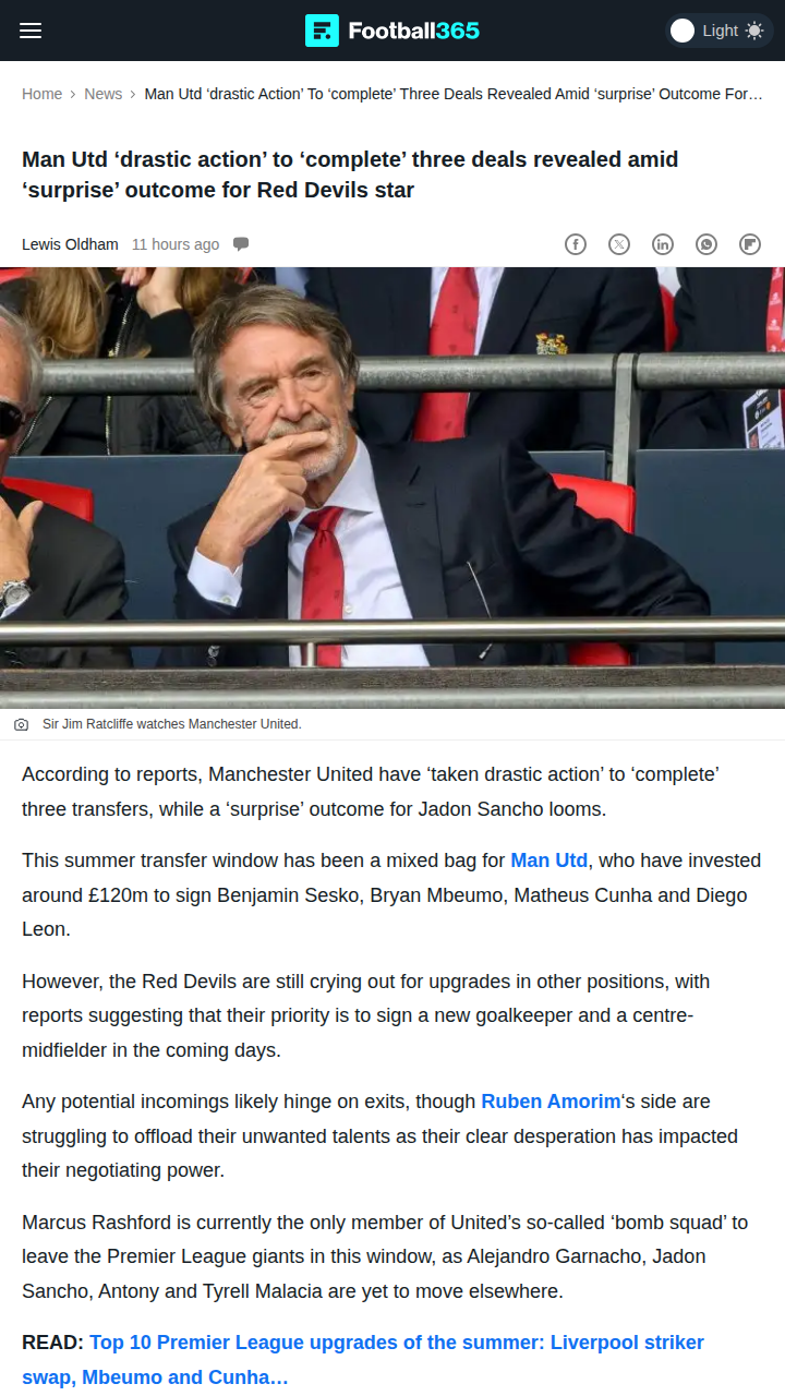 Red Devils Slash Prices in Transfer Shake-Up