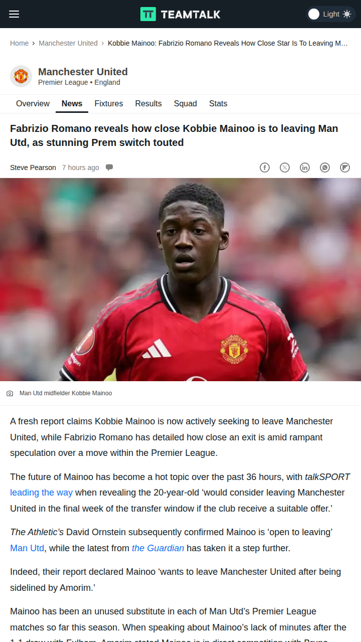 Mainoo’s Man Utd Future: Stay or Go?