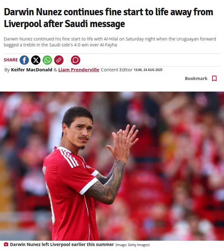 Nunez Shines for Al-Hilal After Liverpool Exit