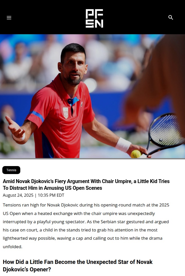 Djokovic’s US Open Opener: Umpire Drama & Kid Steals Show