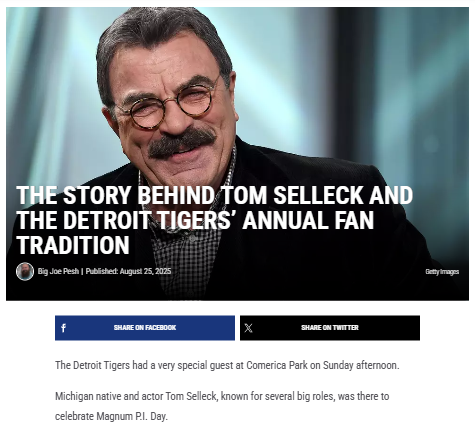 Why Detroit loves Magnum P.I. Day at Tigers games