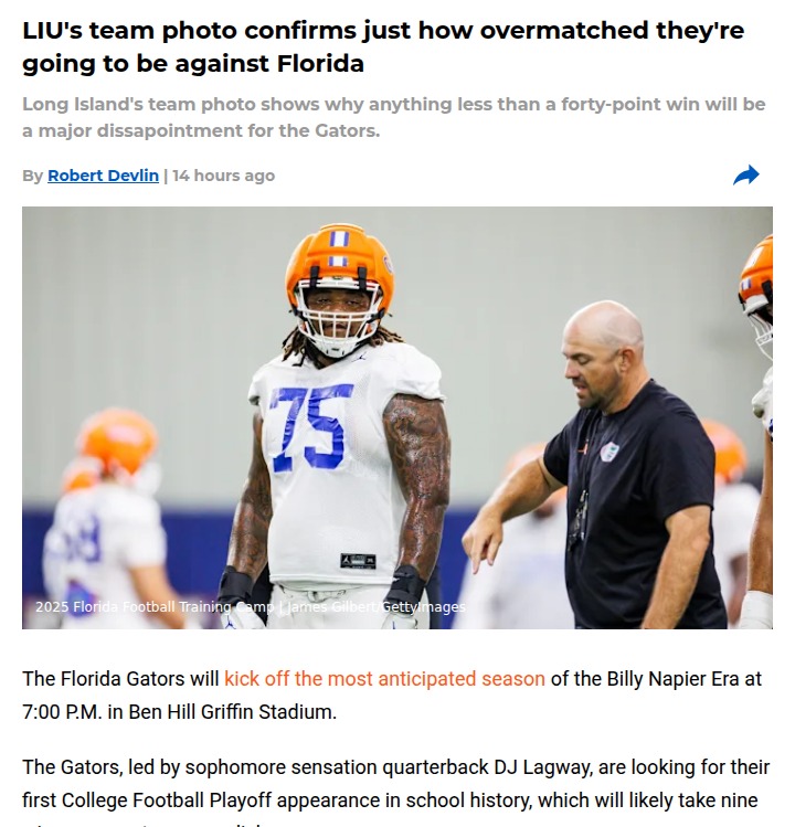 Gators vs LIU: Is a Blowout Inevitable in the Swamp?