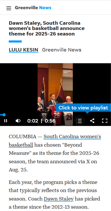South Carolina women’s basketball goes ‘Beyond Measure’