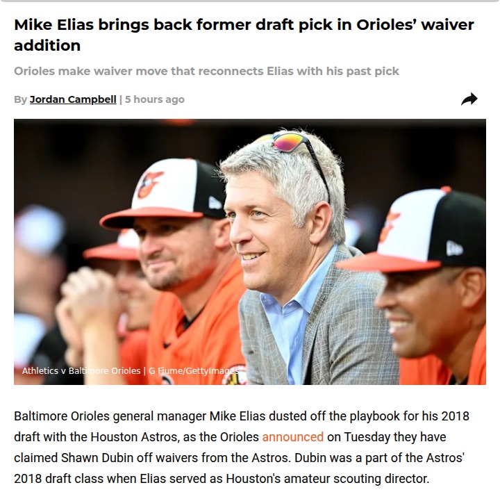 Orioles’ bullpen shakeup: Dubin in, Bowman out
