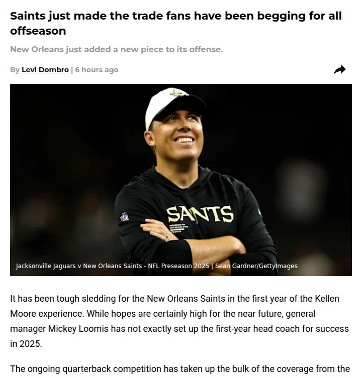 Saints finally fix their biggest roster hole
