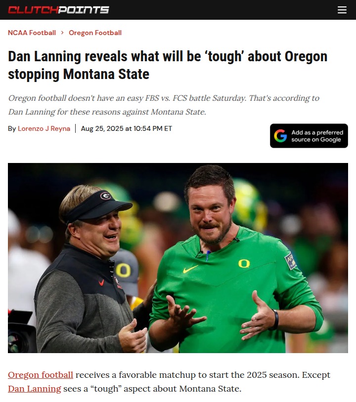Oregon’s opener: Why Montana State could surprise