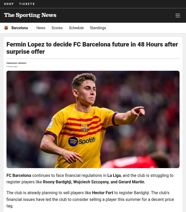 Fermin Lopez: Will Barça Lose Their Rising Star?