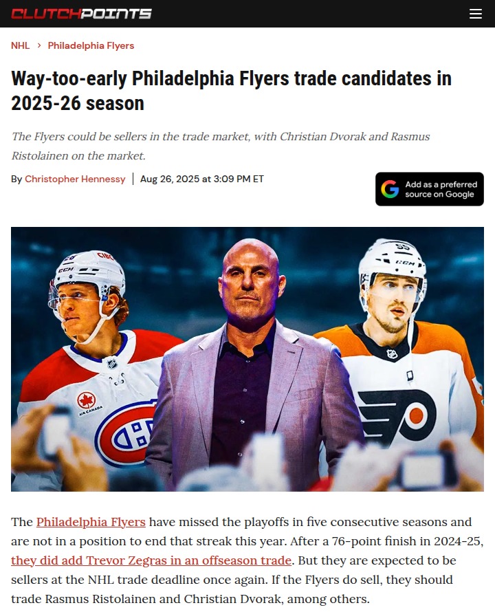 Flyers trade buzz: Who’s next to go?