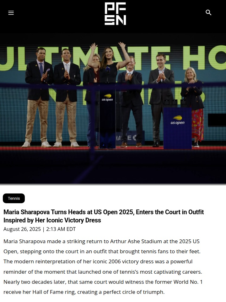 Sharapova’s US Open Dress Tribute & Serena’s Surprise
