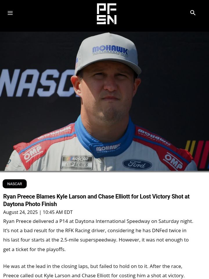 Daytona Drama: Preece Calls Out Larson & Elliott