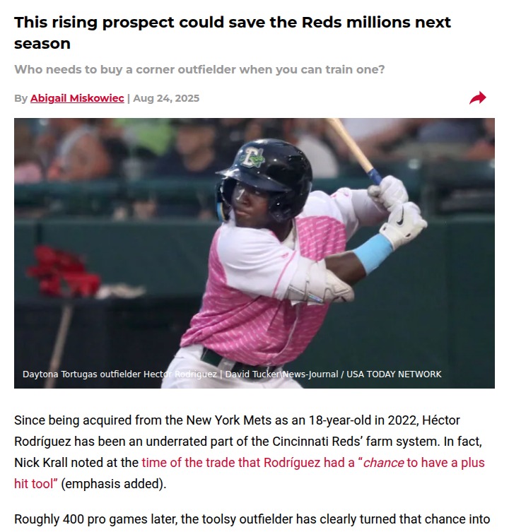 Reds’ outfield fix might already be here