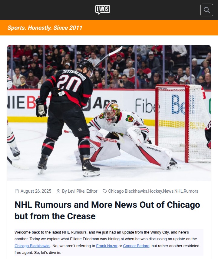 Chicago Blackhawks eye goalie shakeup