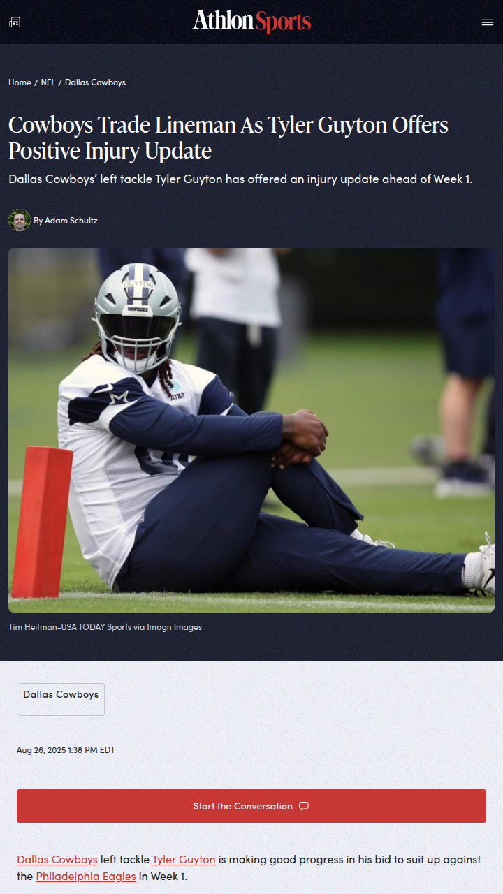 Cowboys shake up O-line as Guyton eyes return