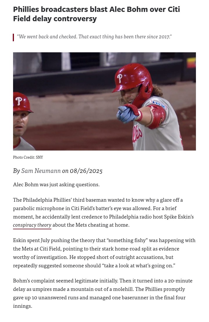 Phillies vs Mets: Bohm’s glare complaint sparks chaos