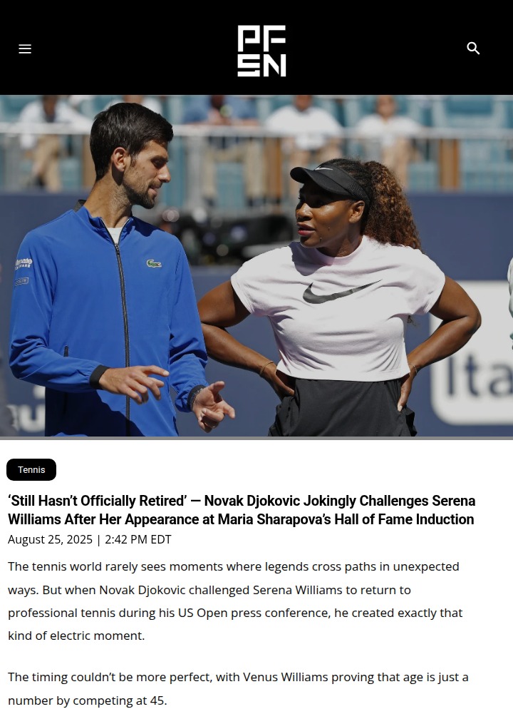Djokovic Calls Out Serena: Comeback at US Open?