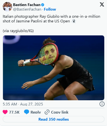 US Open photographer nails a once-in-a-lifetime shot