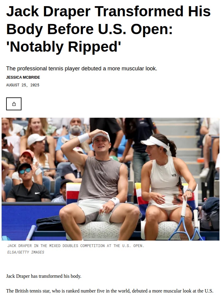 Draper’s US Open Transformation: Ripped & Ready