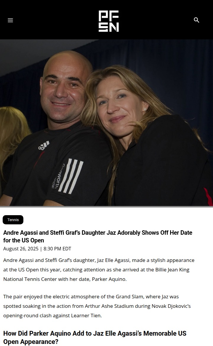 Jaz Agassi’s US Open Date Steals the Show