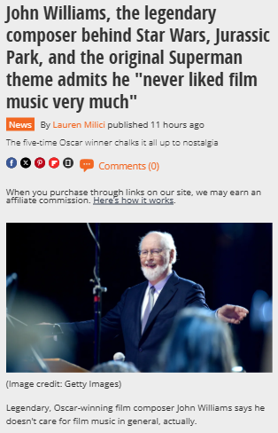 John Williams Throws Shade at Film Music 🎬