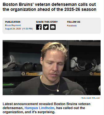 Bruins’ identity crisis: Can Lindholm spark a comeback?